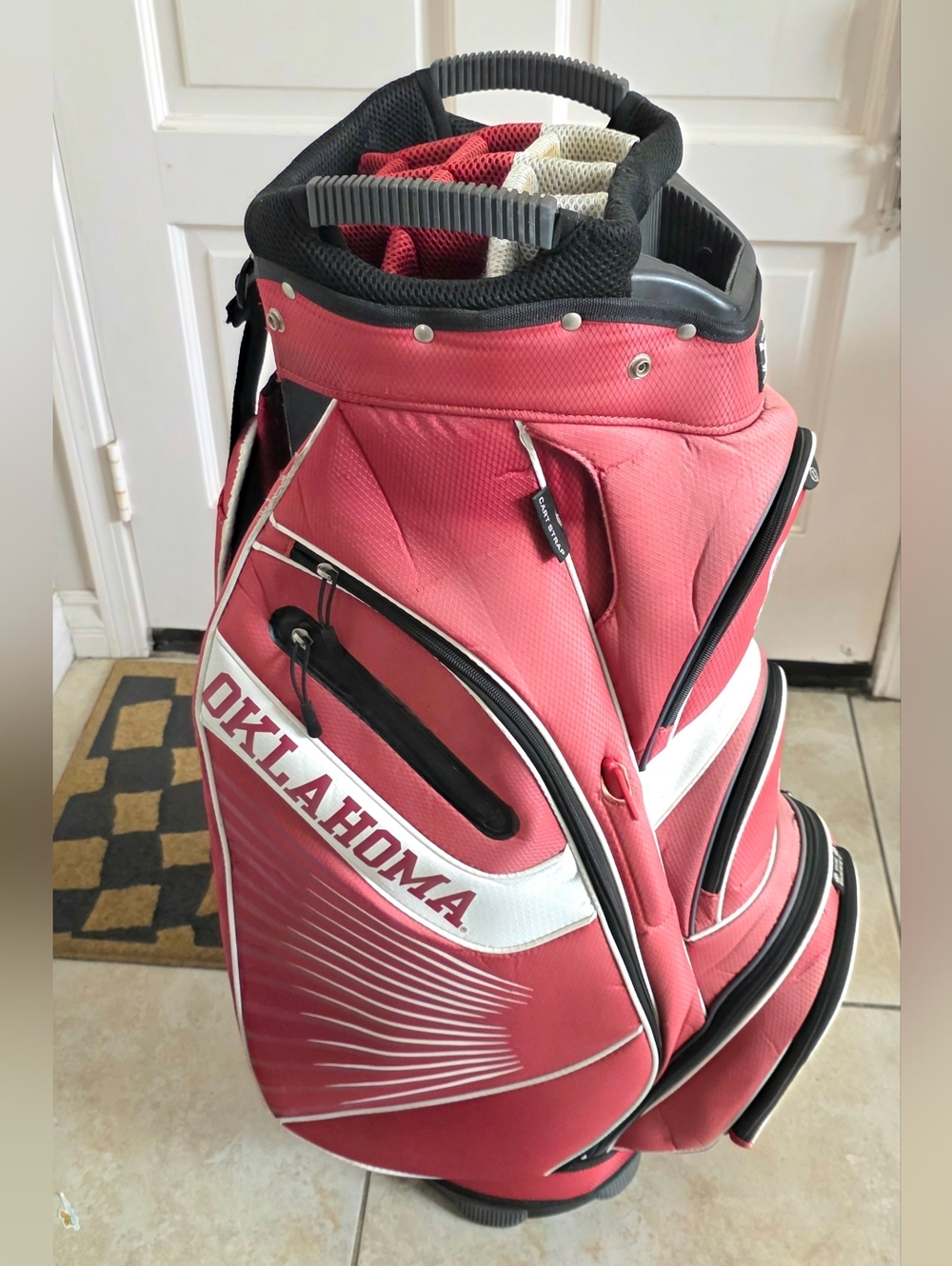 Team Effort NCAA The Bucket Cooler Cart Golf Bag Oklahoma Sooners *Sun Fade*